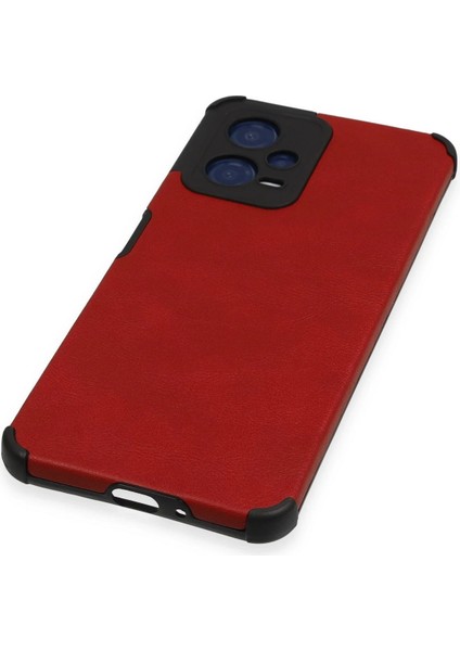 Xiaomi Redmi Note 12 5g Kılıf Loop Deri Silikon - Kırmızı Inslm