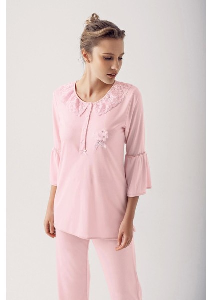 Bayan Uzun Kol Pijama Takımı