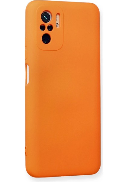 Xiaomi Redmi Note 10 Kılıf Nano Içi Kadife Silikon - Turuncu Inslm