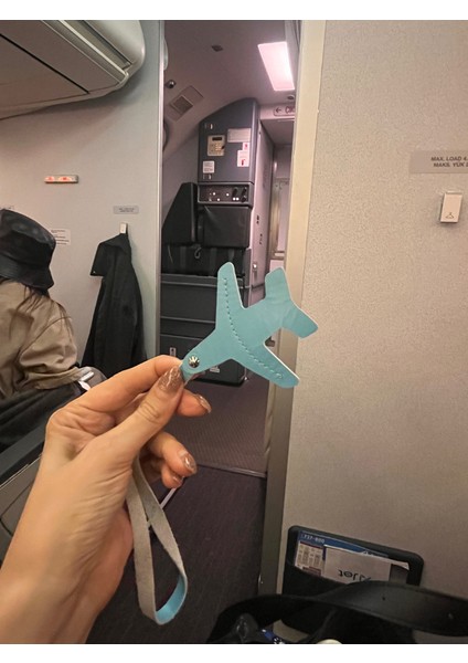 Design Airport Model Açık Mavi Hakiki Deri Uçak Çanta Süsü fırsatları
