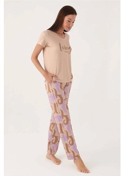 Kadın Kısa Kol Pijama Takımı