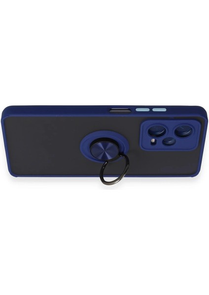 Xiaomi Redmi Note 12 5g Kılıf Montreal Yüzüklü Silikon Kapak - Lacivert Inslm