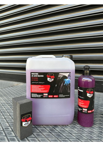 3"lü Lastik Parlatma Jel 4 Lt+ Lastik Jel 400ML+SÜNGER