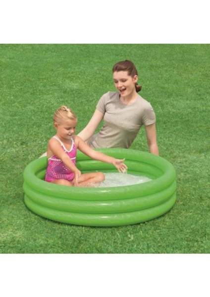 Yeşil şişme havuz 102x25 cm, rahat ve eğlenceli yaz keyfi için ideal
