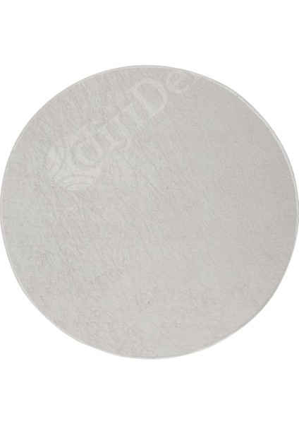 Açık Krem Yuvarlak Banyo Halısı, Silinebilir, 115x115 cm fiyatları