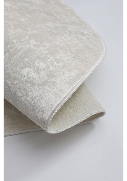 Açık Krem Yuvarlak Banyo Halısı, Silinebilir, 115x115 cm fırsatları