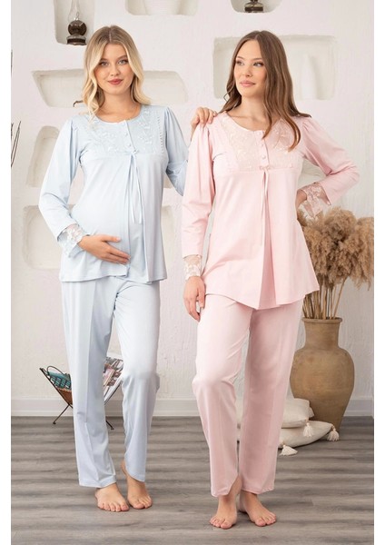 Bone Kadın Lohusa Viskon Klasik 'lü Pijama Takımı fırsatları