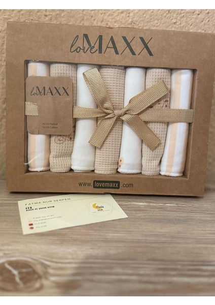 Organik Ağız Mendili 7'li–bebek Ağız Mendili-Bej Renkli –Organik fırsatları