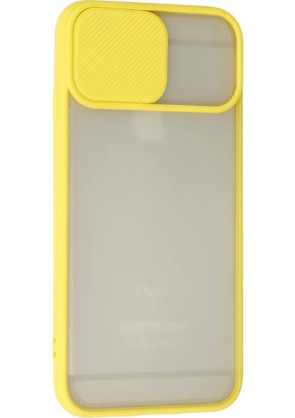 Iphone 6 Plus Kılıf Palm Buzlu Kamera Sürgülü Silikon - Sarı Inslm