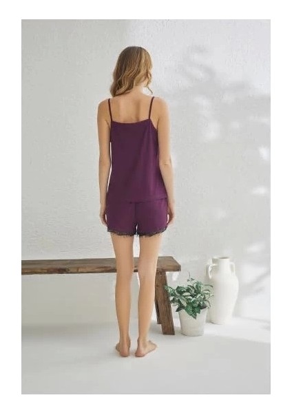 Kadın Ip Askılı Şort Takım modelleri