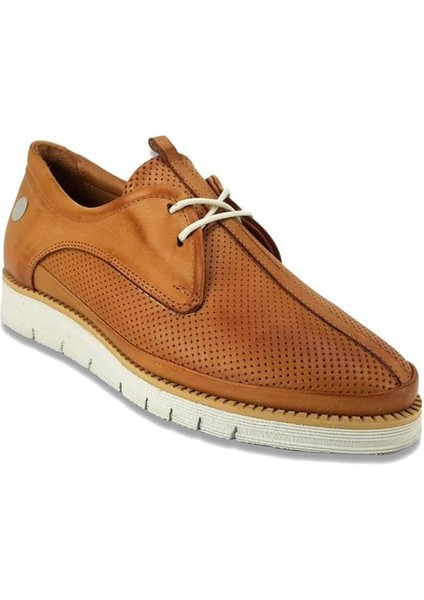 3150 Hakiki Deri Günlük Kadın Ayakkabı-Taba