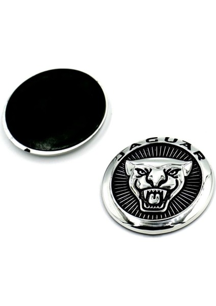 Etiketçilere Özel Ithal Arma Jaguar Tasarım Krom Yuvarlak Yapışkanlı Model 4 cm modelleri