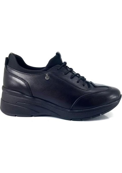 055 Hakiki Deri Günlük Kadın Ayakkabı-Siyah fiyatları