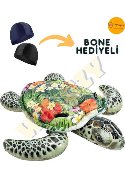 Intex Kaplumbağa Deniz Botu, 2 Kişilik Şişme Bot, Deniz Yatağı (Bone Hediyeli)