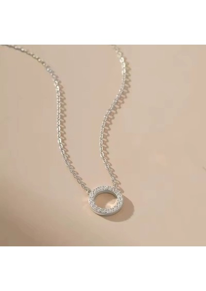 Kadınlar Için Zirkon Taşlı Silver Renk 2 Li Kolye Küpe Seti fiyatları