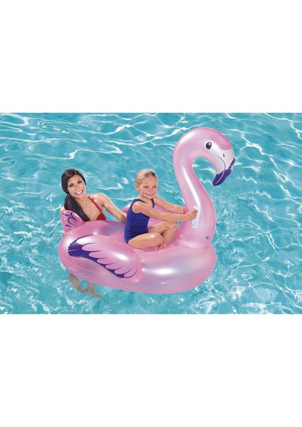 Şişme Flamingo Havuz Binilebilir Oyuncak, Pembe, Orta 127X127 cm modelleri