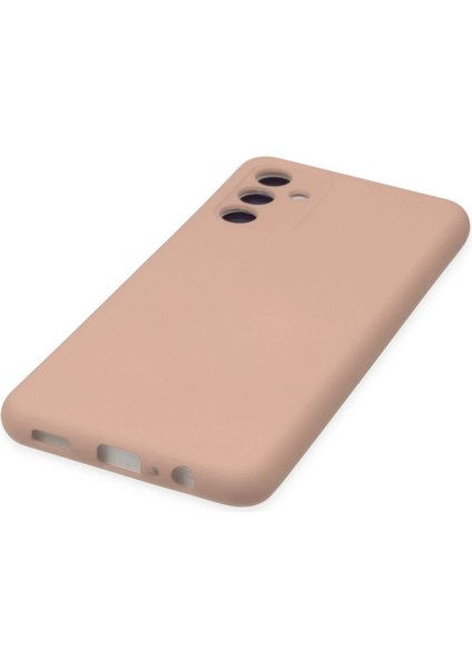 Samsung Galaxy A04S Kılıf Nano Içi Kadife Silikon - Pudra Inslm