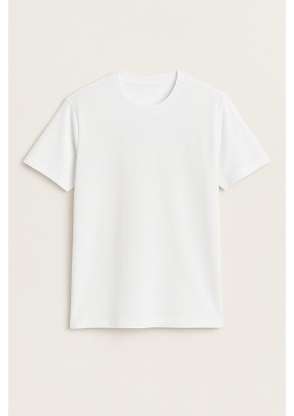 Pamuklu Bisiklet Yaka Erkek T-Shirt fırsatları