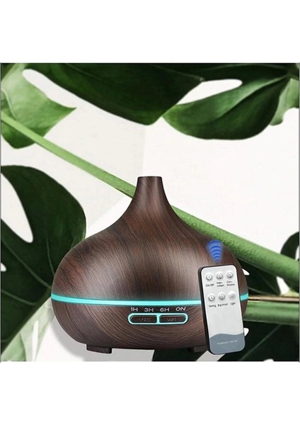 Hava Nemlendirici 7 LED Işıklı Aromatik Oda Kokusu 550 ml Kahve Aroma Difüzörü Buhar Makinası