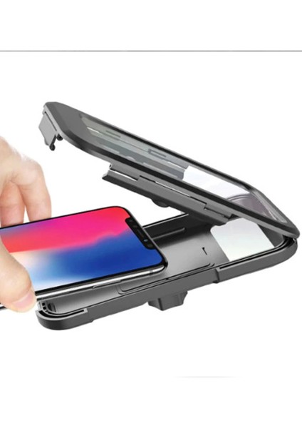 Gidon Bağlantılı Su Geçirmez Mıknatıslı Motorsiklet Telefon Tutucu