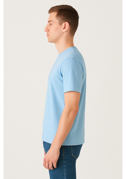 Pamuklu Bisiklet Yaka Erkek T-Shirt fiyatları