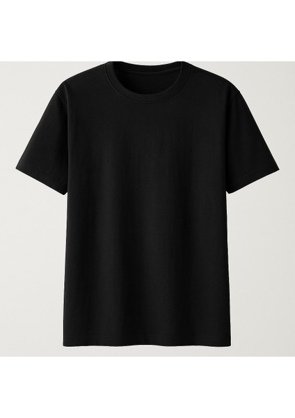 Pamuklu Bisiklet Yaka Erkek T-Shirt