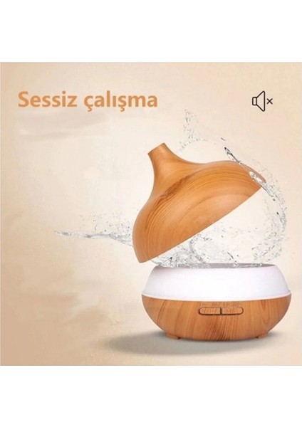 Hava Nemlendirici 7 LED Işıklı Aromatik Oda Kokusu 550 ml Kahve Aroma Difüzörü Buhar Makinası