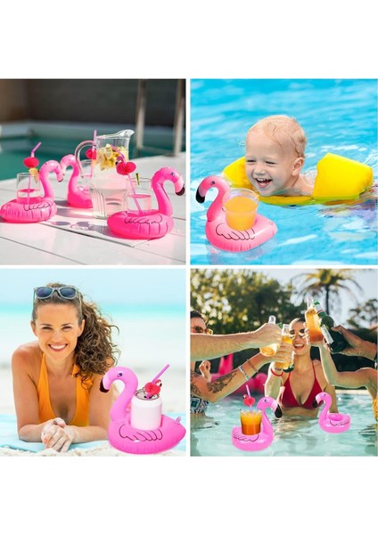 Flamingo Bardak Tutucu Şişme - Yüzen Içecek Tutacağı-Bardaklık-Deniz Bardak Tutma Şişme-Içecek Tutm