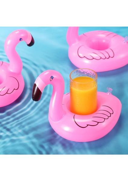 Flamingo Bardak Tutucu Şişme - Yüzen Içecek Tutacağı-Bardaklık-Deniz Bardak Tutma Şişme-Içecek Tutm