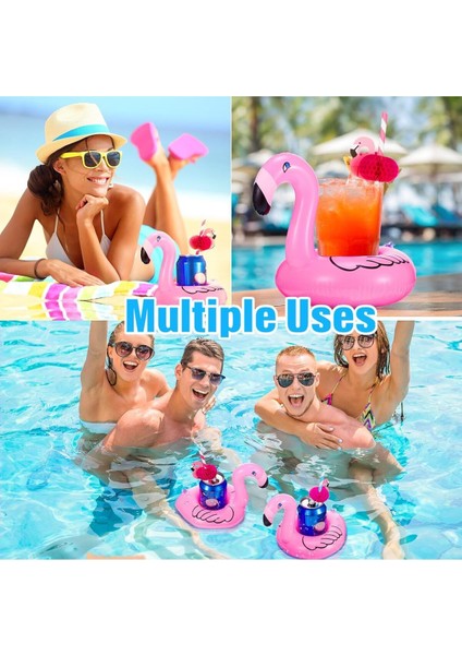 Flamingo Bardak Tutucu Şişme - Yüzen Içecek Tutacağı-Bardaklık-Deniz Bardak Tutma Şişme-Içecek Tutm