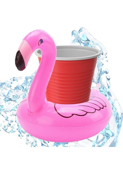 Flamingo Bardak Tutucu Şişme - Yüzen Içecek Tutacağı-Bardaklık-Deniz Bardak Tutma Şişme-Içecek Tutm