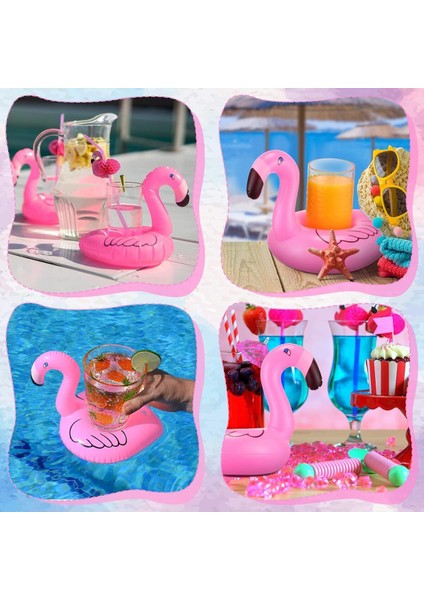 Flamingo Bardak Tutucu Şişme - Yüzen Içecek Tutacağı-Bardaklık-Deniz Bardak Tutma Şişme-Içecek Tutm
