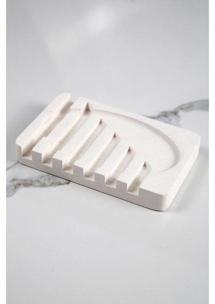 Mermer desenli banyo ve mutfak sabunluk, şık ve pratik 8x13 cm beton materyal fiyatları