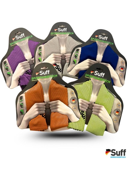 Süper Emici Spor Havlusu 110x30cm, Mikrofiber, Yeşil, Tekil, Hızlı Kuruma, 1 adet