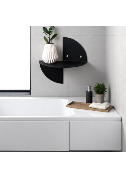 Siyah Metal Duvar Rafı – 30 cm Çelik Raf, Duvara Monte, Vidalı, Dekoratif Raf Tasarımı fiyatları