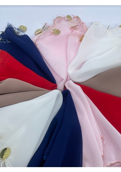 Çok Renkli Şifon Gelin Damat Halay Mendili, Hediye Mendil 10'lu fiyatları