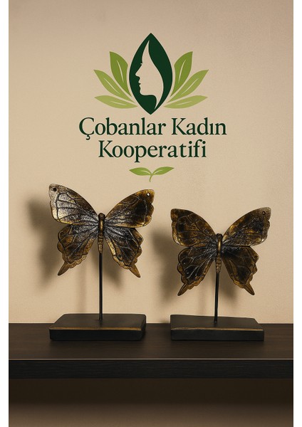 Ikili Kelebek Obje '' Doğadan Ilham Alan Tasarım ''
