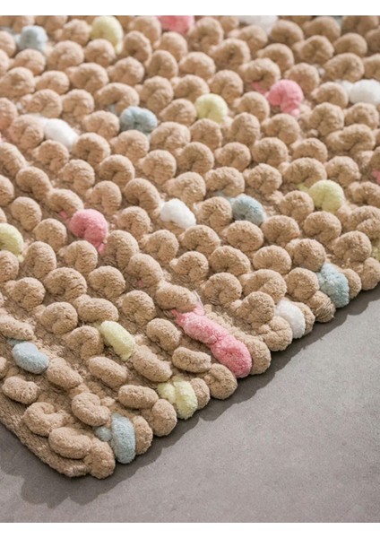 Renkli Karışık Tomurcuk Desenli Banyo Paspası 50x80 cm Kaymaz Taban fiyatları