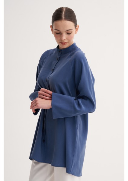 İndigo Reglan Kol Yazlık Modal Gömlek modelleri