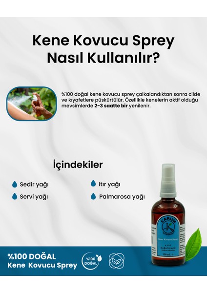 Aromaterapi %100 Doğal Uçucu Yağ Içerikli Kene Kovucu (Özel Formülasyon) 100 ml fırsatları