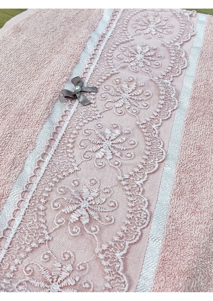 6'lı pamuklu güpürlü yüz havlusu seti, fiyonklu, desenli, 50x90 cm fiyatları