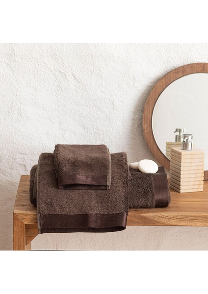 Koyu kahve pamuk banyo havlusu 85x150 cm yumuşak ve şık tasarım fiyatları