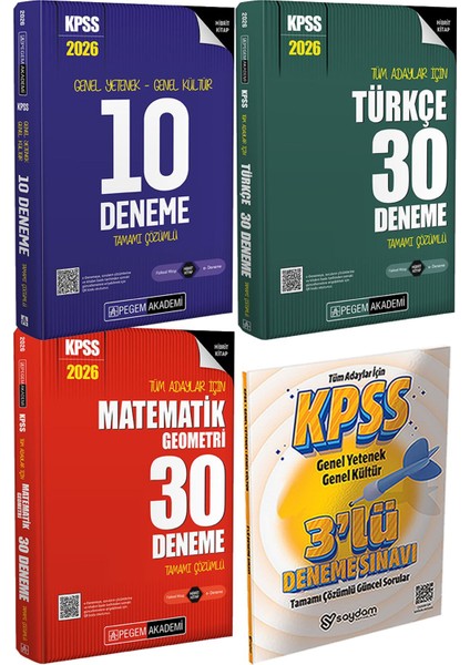 2026 Kpss Tamamı Çözümlü 10 Deneme - 2026 Kpss Tüm Adaylar Için Türkçe Matematik 30 Deneme Tamamı Çözümlü + 3 Deneme Hediye