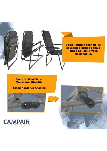 Yekoutdoor Katlanabilir Küçük Alüminyum Kamp Masası ve 4 Kişilik Konforlu Kamp Sandalyesi Seti indirimleri