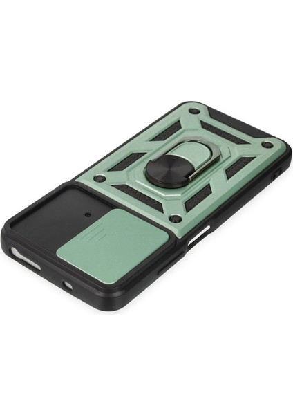 Xiaomi Poco M4 Pro 4g Kılıf Pars Lens Yüzüklü Silikon - Yeşil Inslm