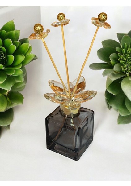 Kristal taşlı şık oda koku şişesi, cam, 3 parça, gri ve füme renk seçenekleri fiyatları