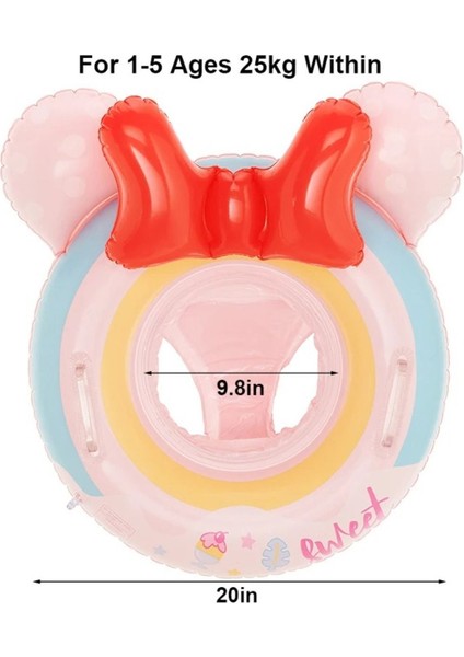 Renkli, oturaklı çocuk yüzme simidi, 1-5 yaş, pembe, 52 cm, pompa dahil değil modelleri