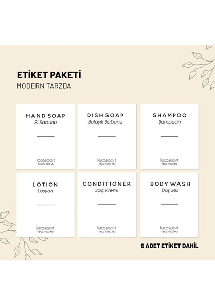 500 ml Cam Sıvı Sabunluk, Şık ve Kullanışlı, Mutfak İçin 6'lı Paket Siyah indirimleri