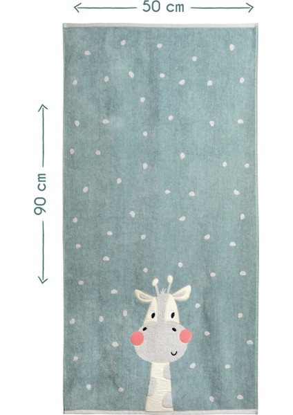 Zürafa Desenli Yumuşak Pamuklu El Havlusu 50x90 cm, şık ve kullanıma hazır