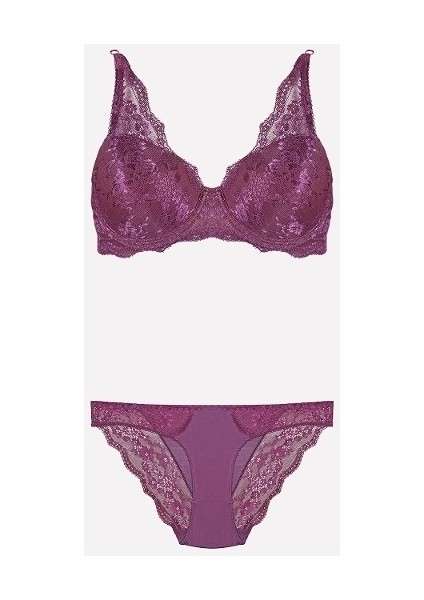 Desteksiz Dantelli Sütyen Takım